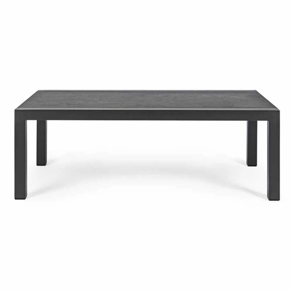 Couchtisch im Freien mit Aluminiumbasis und Keramikplatte - Maino