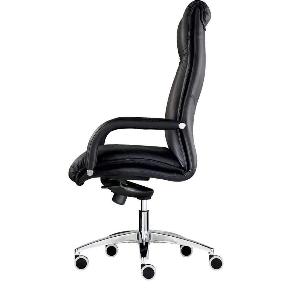 Bürodrehsessel aus Leder und Kunstleder - Oliviero