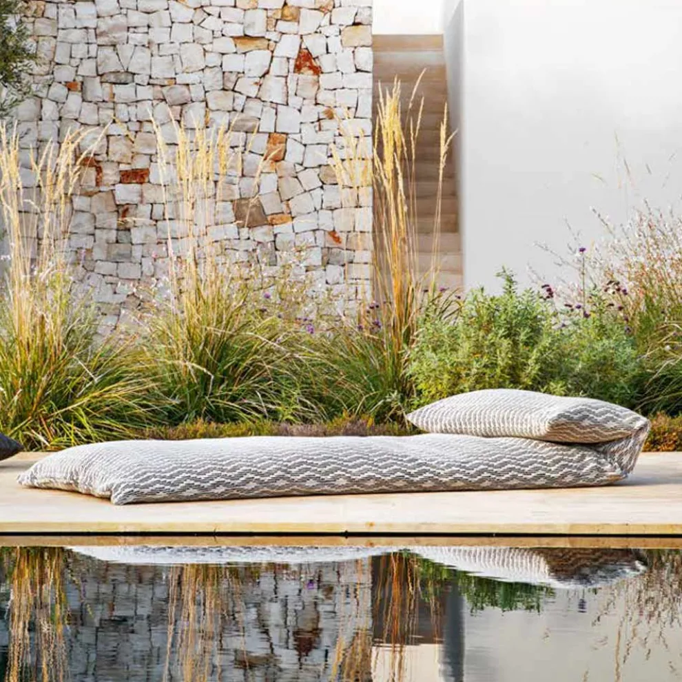 Single Daybed Outdoor Design Hocker, Hochwertig Made in Italy - Emanuela