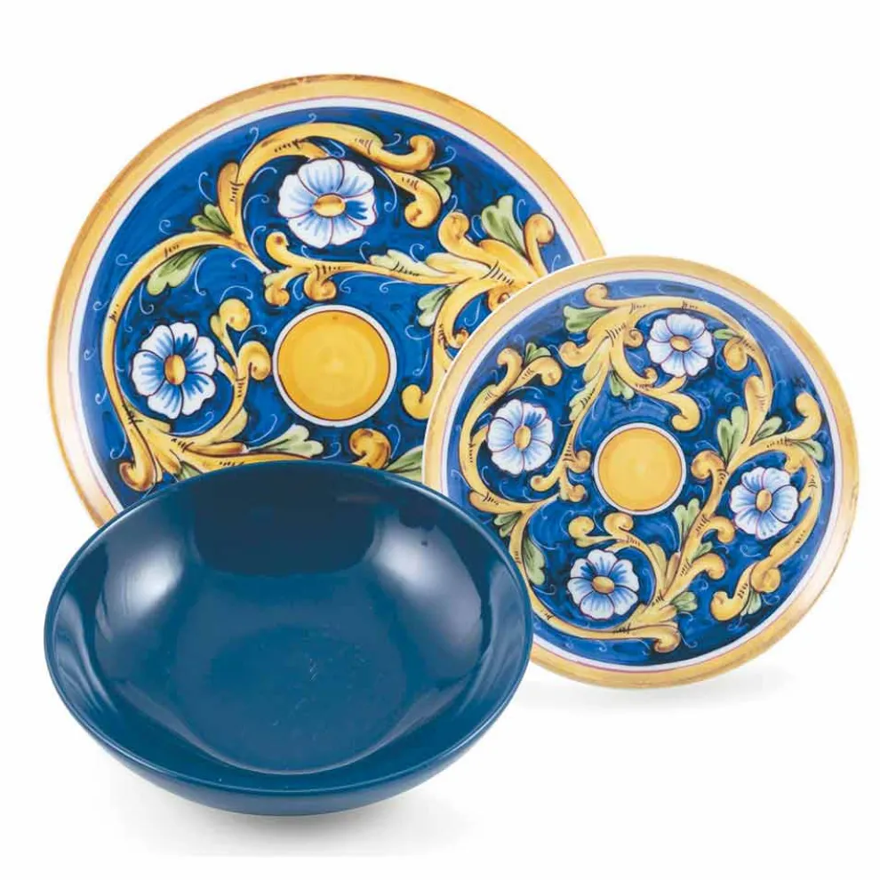 Service farbige und moderne Gerichte Geschirr Komplettset 18 Stück - Cefalu