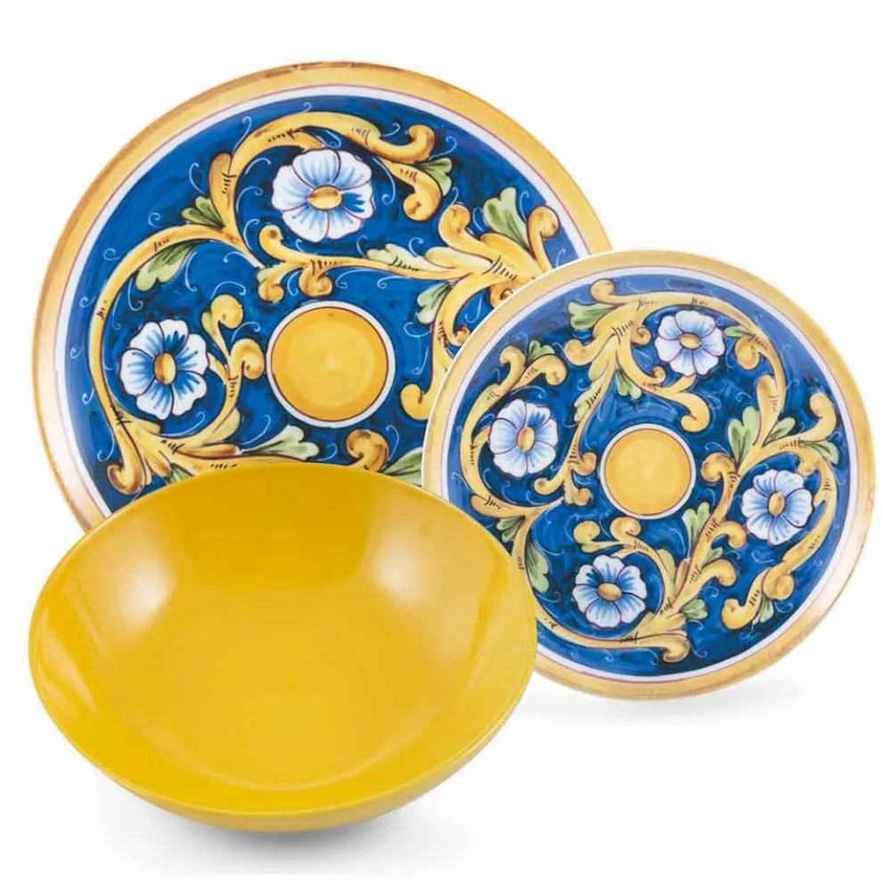 Service farbige und moderne Gerichte Geschirr Komplettset 18 Stück - Cefalu