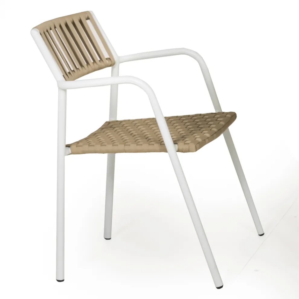 Outdoor-Stuhl aus Aluminium mit Armlehnen - Eugene