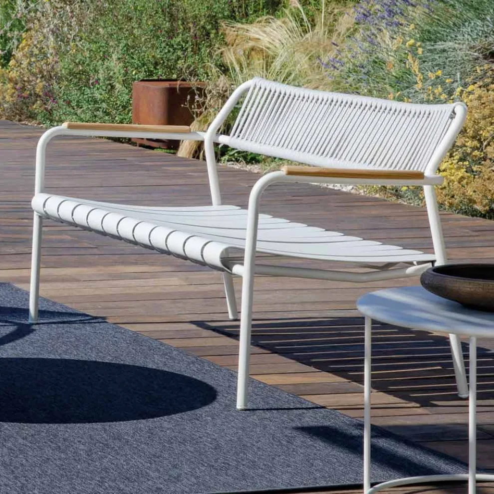 Aluminium Gartensofa und Seilrückenlehne - Resplendent