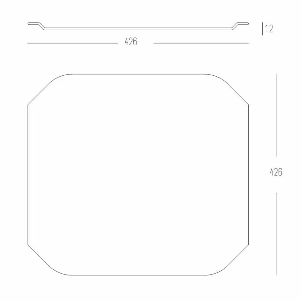 Quadratisches Küchentablett aus weißem Corian mit Ecken Made in Italy - Ivanova