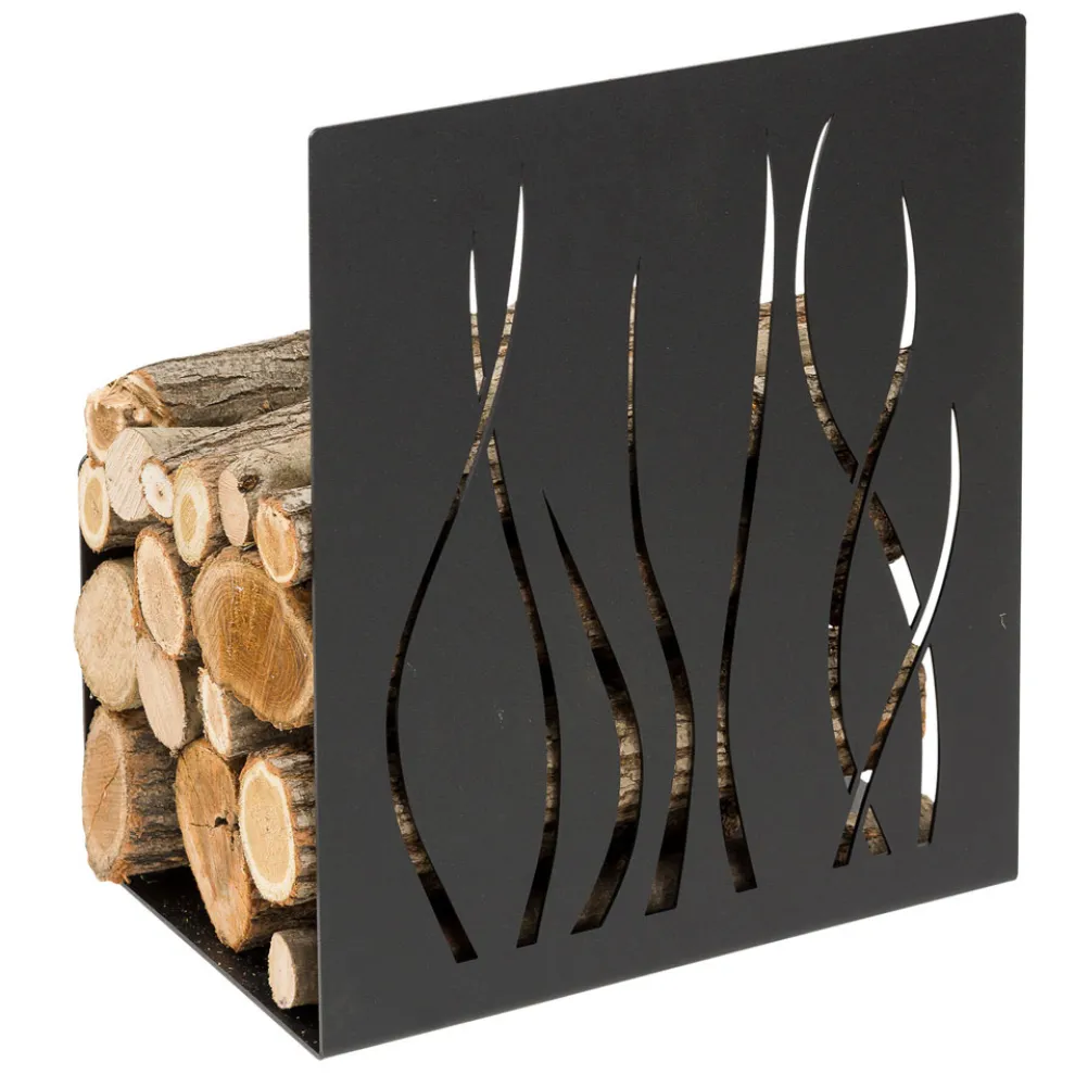 Brennholzhalter für den Innenbereich aus lackiertem Stahl Made in Italy - Ghino