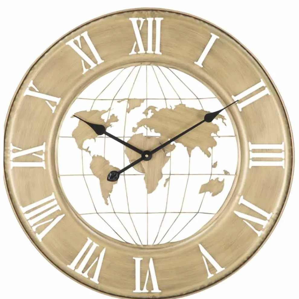 Wanduhr Durchmesser 63 cm modernes Design aus Eisen - Telma