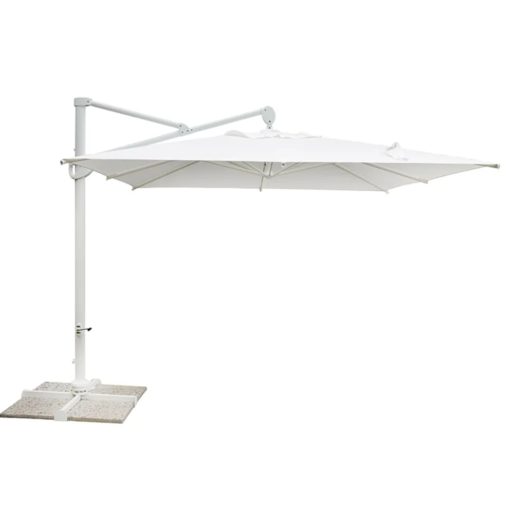 Sonnenschirm aus Polyester mit weißer Aluminiumstruktur - Zinica