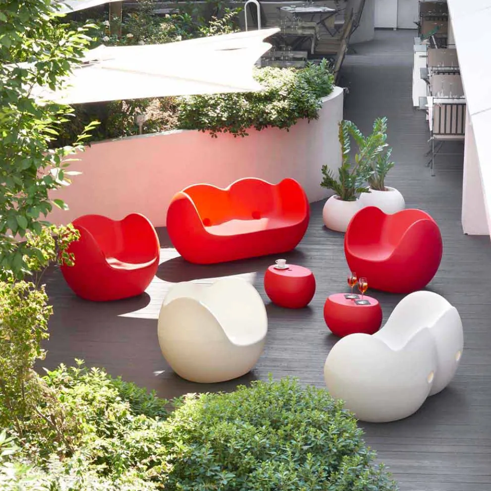 Design Garten / Indoor Schaukelstuhl Slide Blos, made in Italy