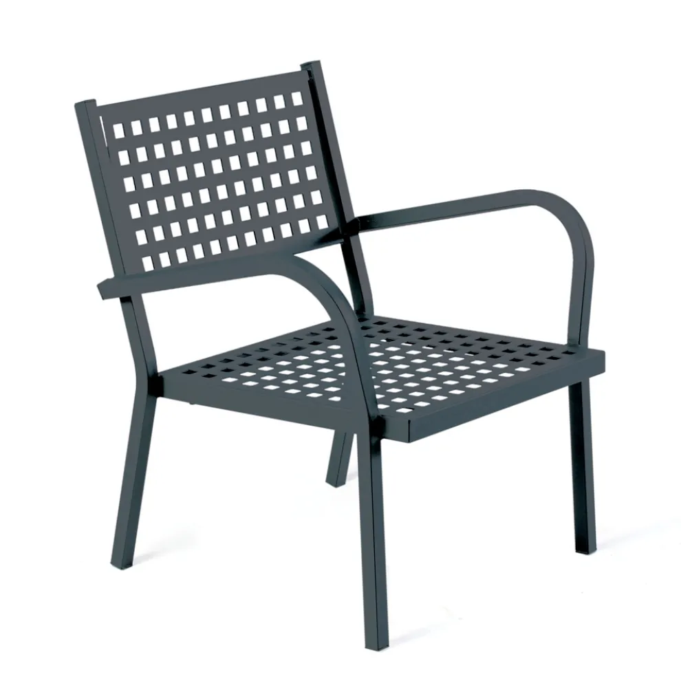 Stapelbarer Gartensessel aus Stahl Made in Italy 2 Stück - Aberdeen