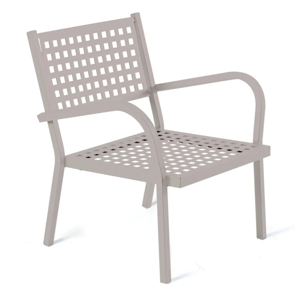 Stapelbarer Gartensessel aus Stahl Made in Italy 2 Stück - Aberdeen