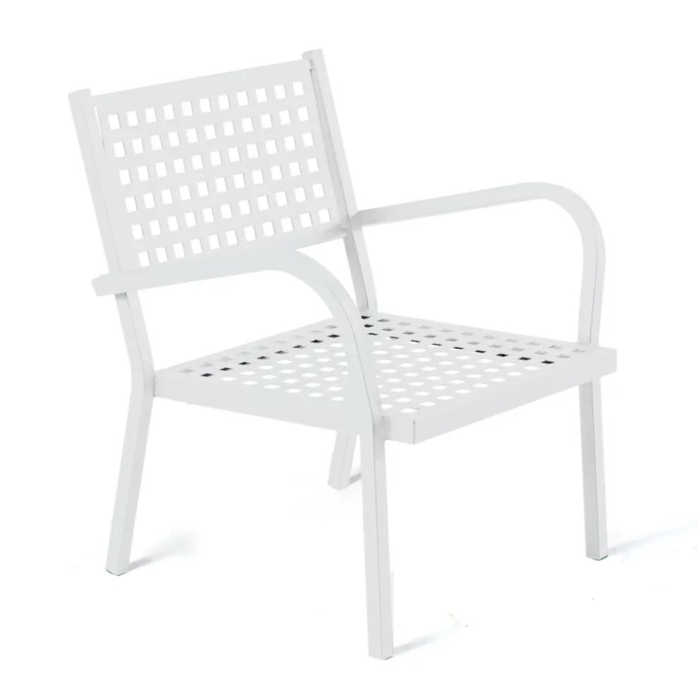 Stapelbarer Gartensessel aus Stahl Made in Italy 2 Stück - Aberdeen