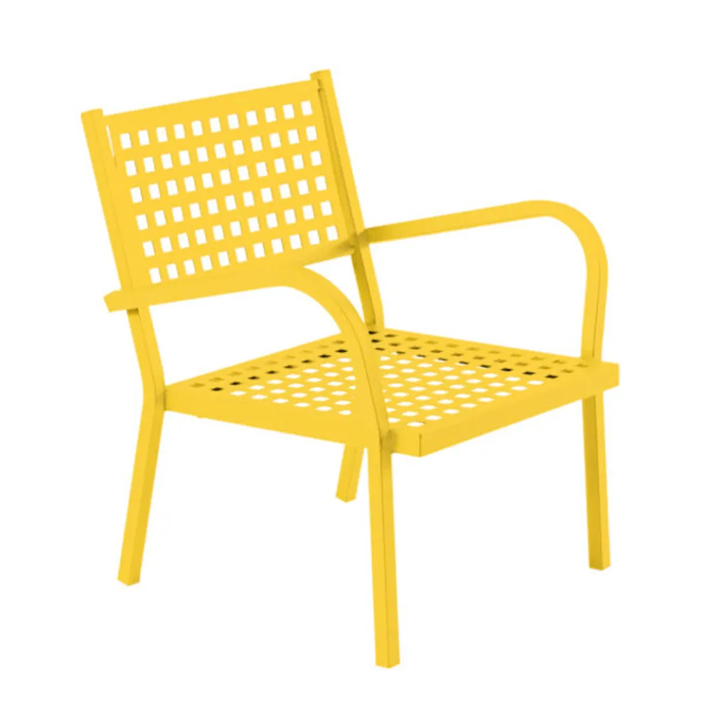 Stapelbarer Gartensessel aus Stahl Made in Italy 2 Stück - Aberdeen