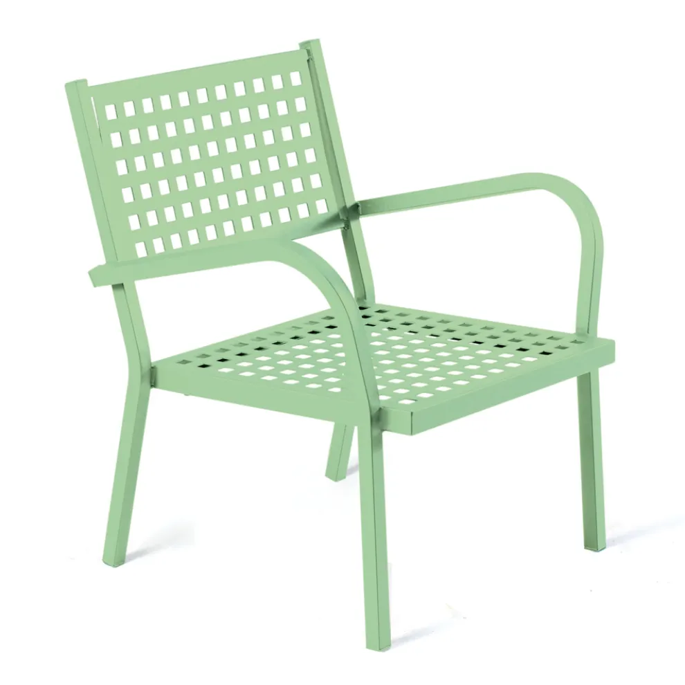 Stapelbarer Gartensessel aus Stahl Made in Italy 2 Stück - Aberdeen