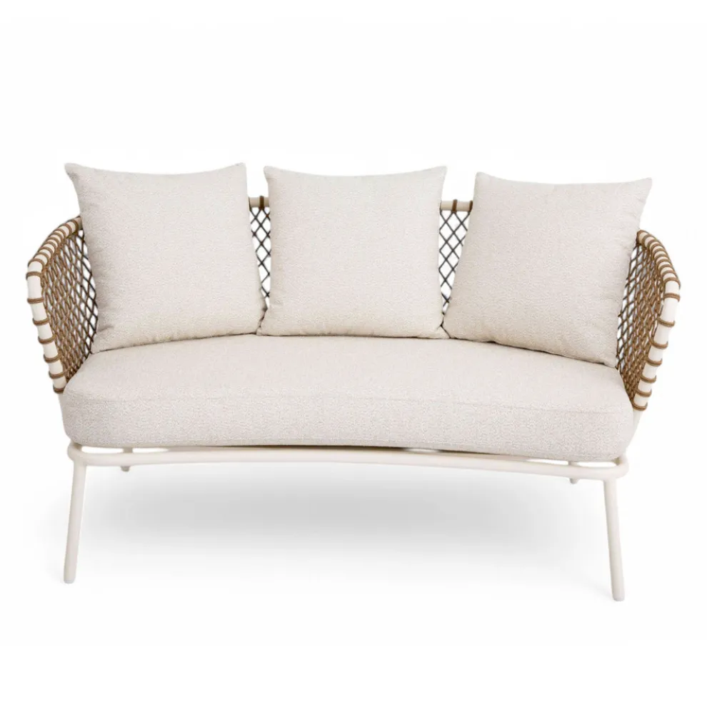 Outdoor Lounge mit Aluminiumrahmen und Seilrückenlehne - Skyline