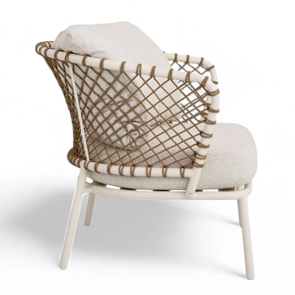 Outdoor Lounge mit Aluminiumrahmen und Seilrückenlehne - Skyline