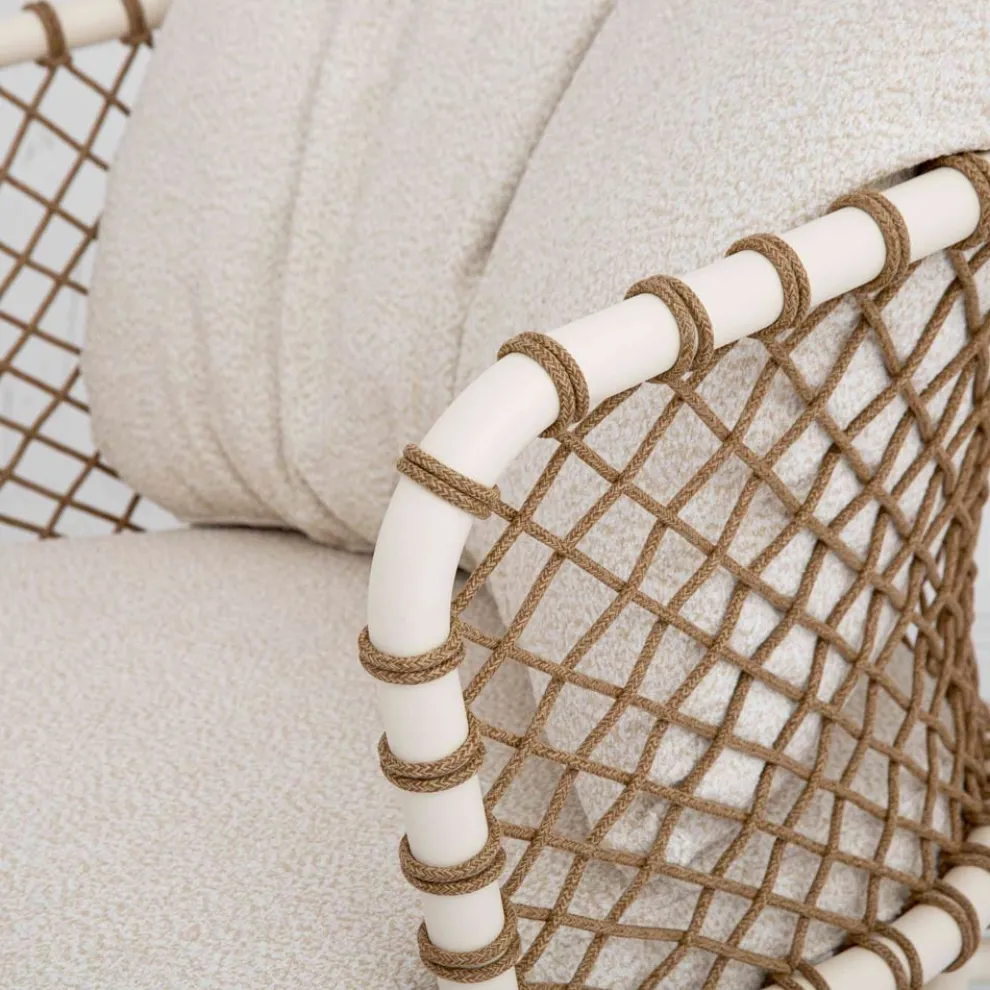 Outdoor Lounge mit Aluminiumrahmen und Seilrückenlehne - Skyline