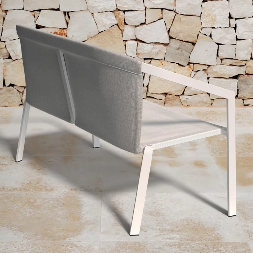 2-Sitzer Outdoor-Sofa mit Aluminiumstruktur Made in Italy - Zaika