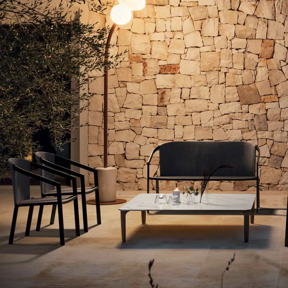 2-Sitzer Outdoor-Sofa mit Aluminiumstruktur Made in Italy - Zaika