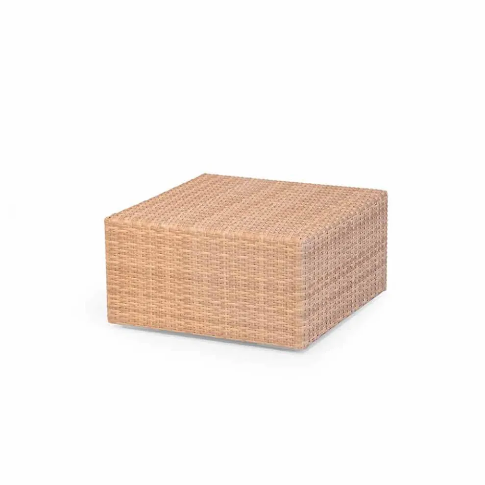 Outdoor Beistelltisch aus Polyethylen handgeflochten Cooper