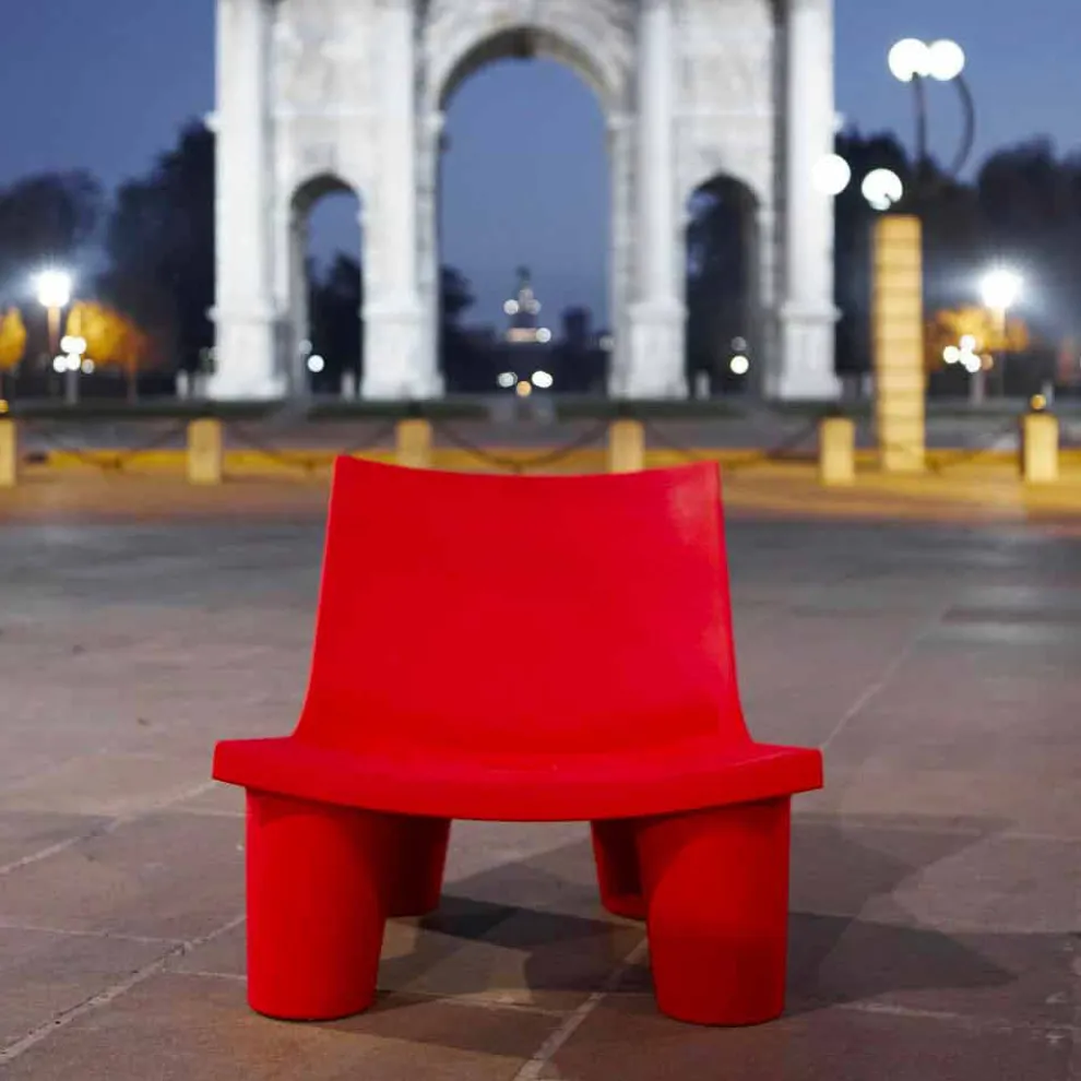 Außen- / Innenfarbsessel Slide Low Lita in Italien hergestellt