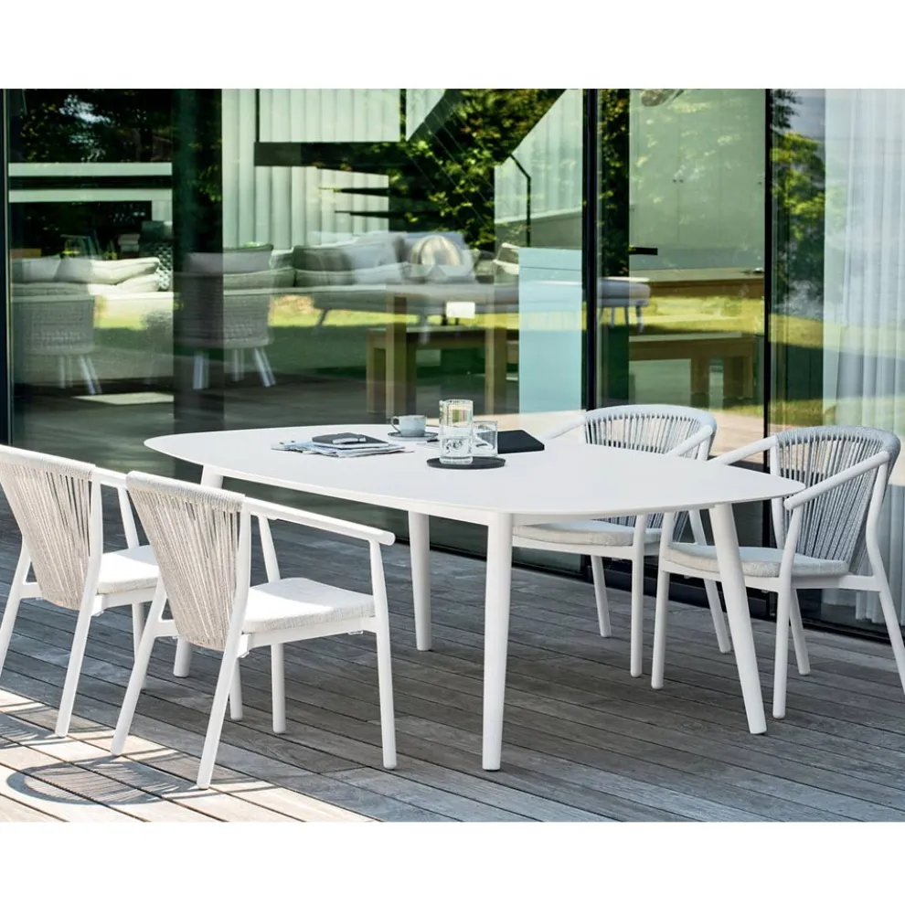 Stapelbarer Gartenstuhl aus Aluminium und technischem Stoff - Smart By Varaschin