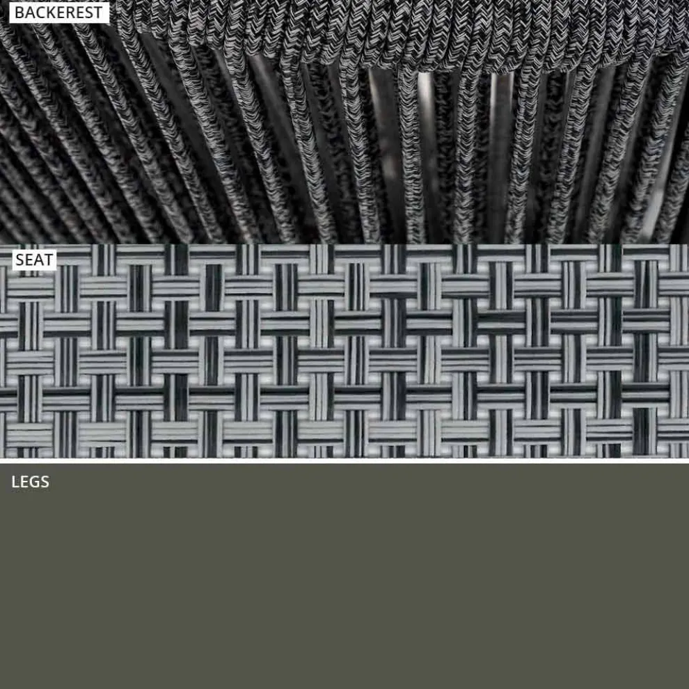 Stapelbarer Gartenstuhl aus Aluminium und technischem Stoff - Smart By Varaschin