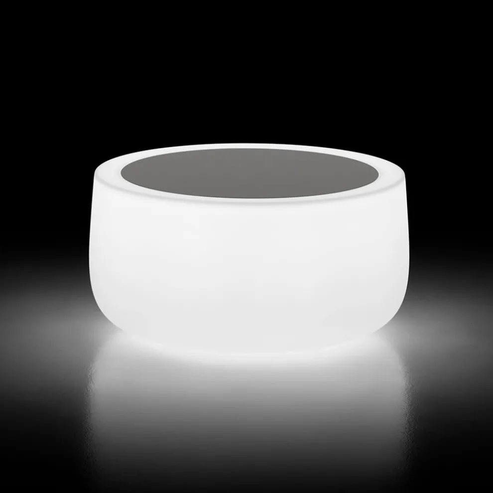 Leuchtender Couchtisch im Freien mit LED-Licht und HPL-Platte Made in Italy - Belida