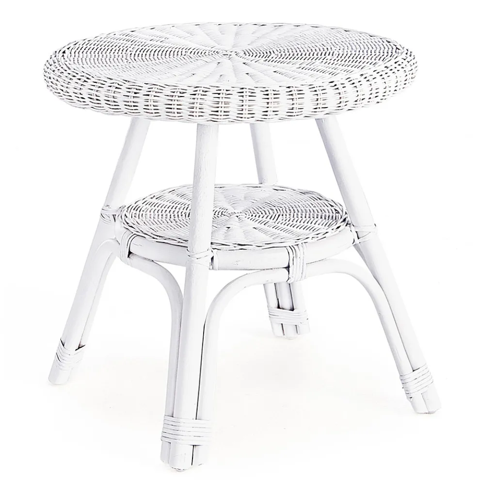 Runder Rattan Garden Couchtisch, Durchmesser 52 cm - Favolizia