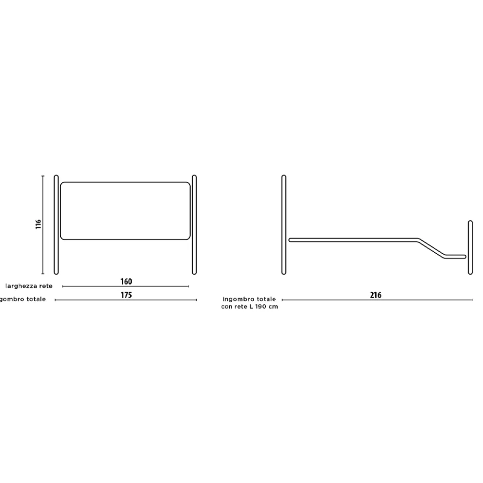 Doppelbett mit Fußteil in verschiedenen Ausführungen, hergestellt in Italien – Ausführung