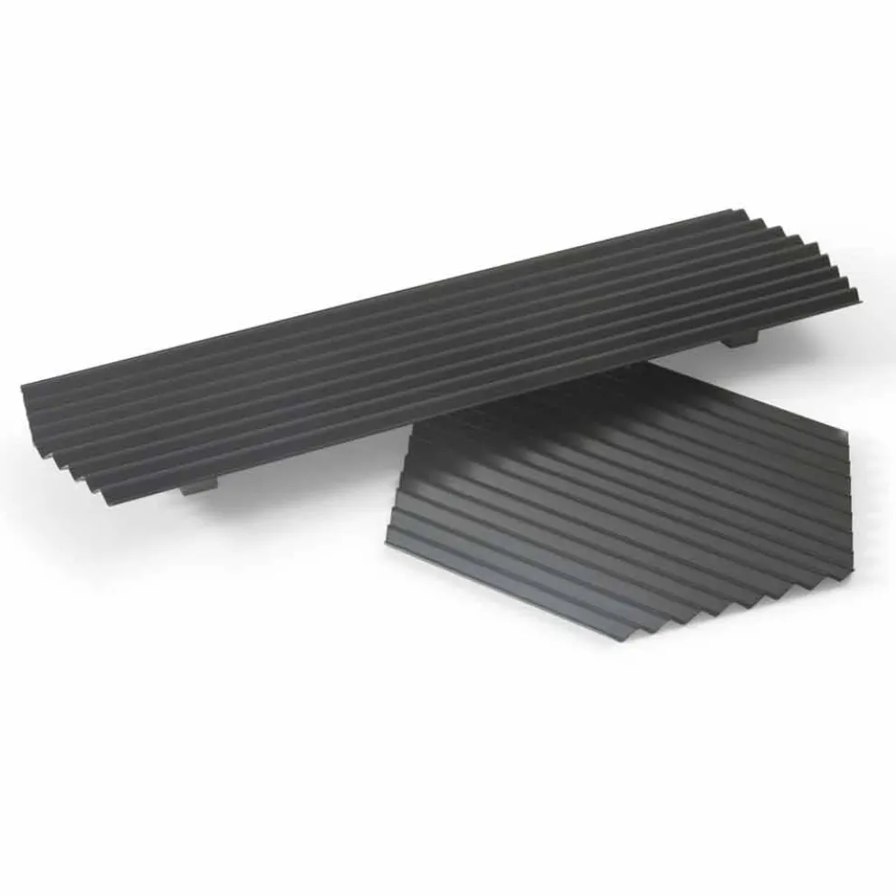 Paar Tabletts in schwarz oder gold lackiertem Stahl Modernes Design - Savona