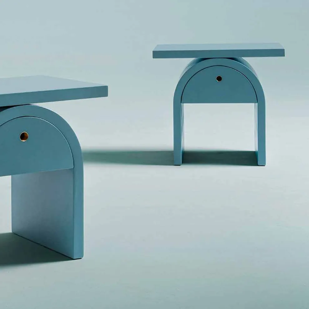 Nachttisch im modernen Design aus farbigem Holz für das Schlafzimmer - Arcom