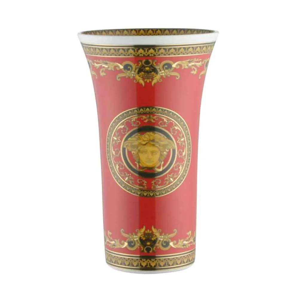 Rosenthal Versace Medusa Rosso Vase aus modernem Design Porzellan 26cm