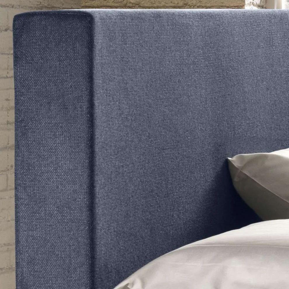 Doppelbett mit Aufbewahrungsbox aus Stoff Made in Italy - Verga