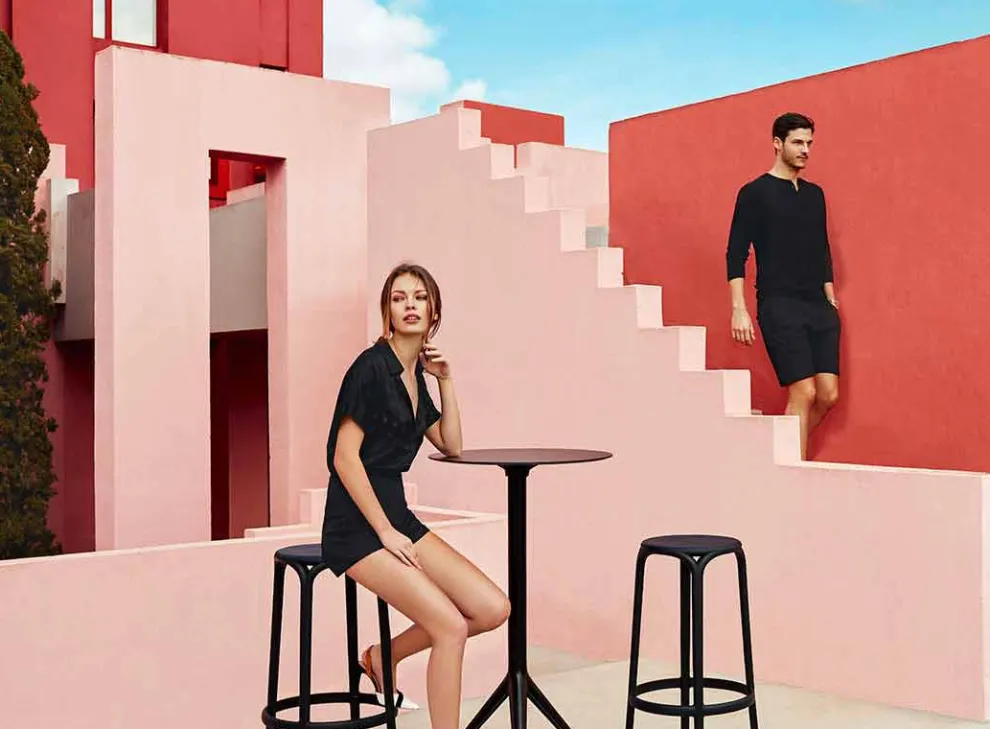 Barhocker Brooklyn von Vondom aus Polypropylen mit Glasfaser, 4 Stück