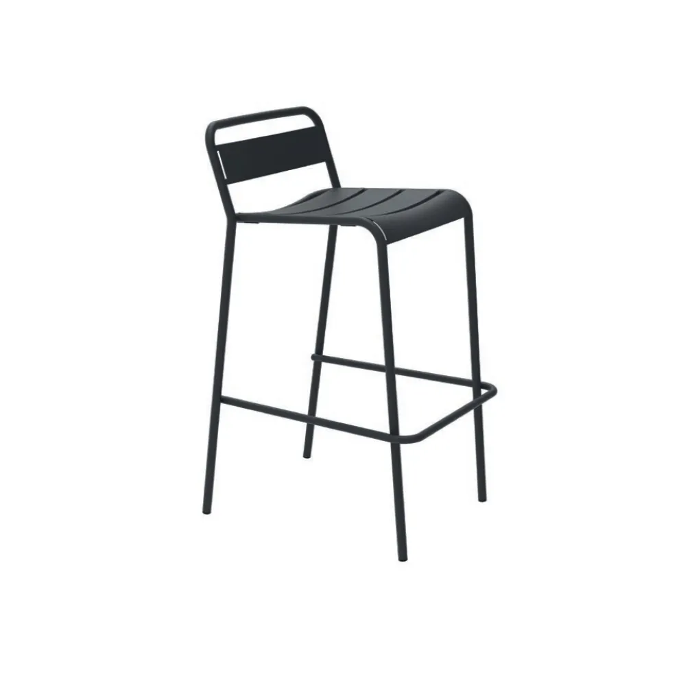 Stapelbarer Outdoor-Hocker aus verzinktem Metall Made in Italy - Amina