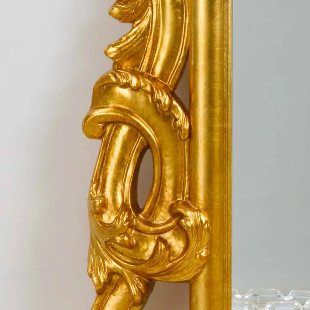 Repro Stand und Wandspiegel in Blattgold Guerin