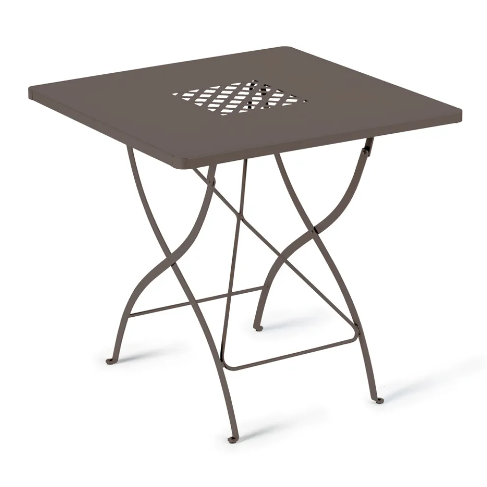 Quadratischer Klapptisch für den Außenbereich aus verzinktem Stahl Made in Italy - Selvaggia
