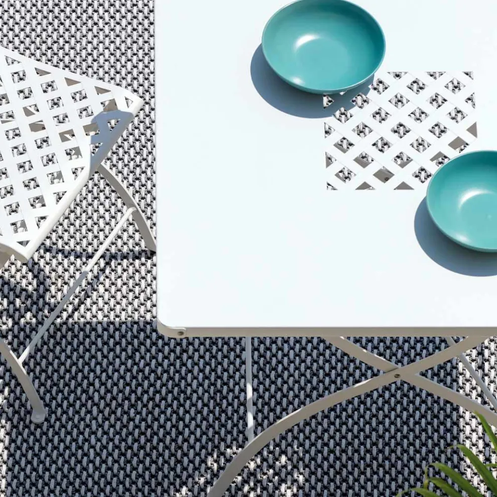 Quadratischer Klapptisch für den Außenbereich aus verzinktem Stahl Made in Italy - Selvaggia