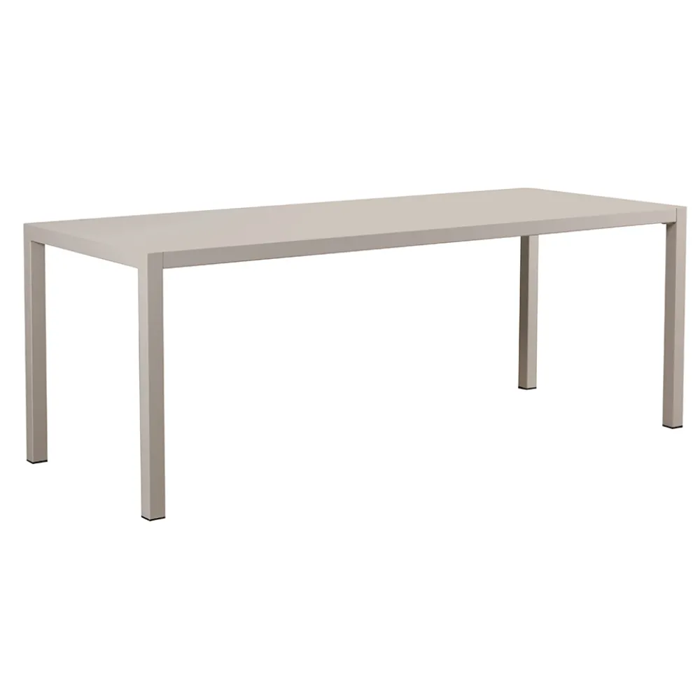 Rechteckiger Gartentisch aus verzinktem Stahl Made in Italy - Azul