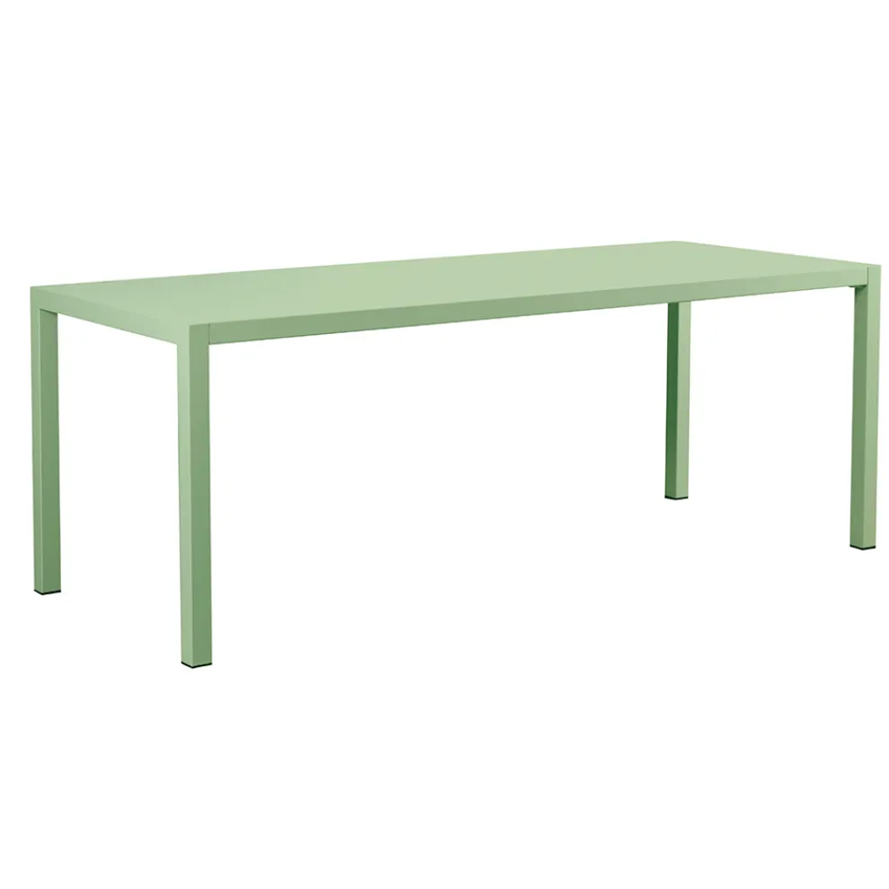 Rechteckiger Gartentisch aus verzinktem Stahl Made in Italy - Azul