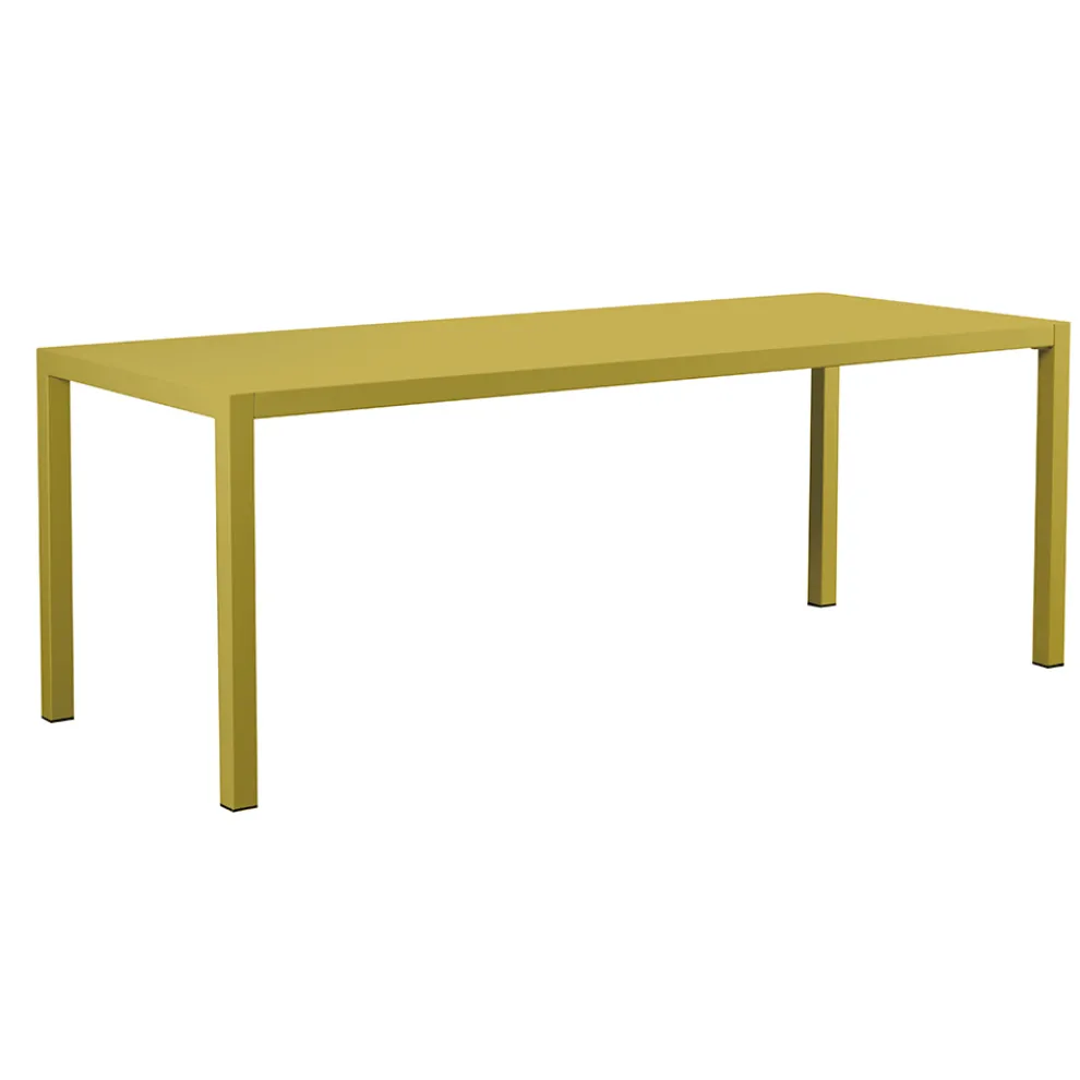 Rechteckiger Gartentisch aus verzinktem Stahl Made in Italy - Azul