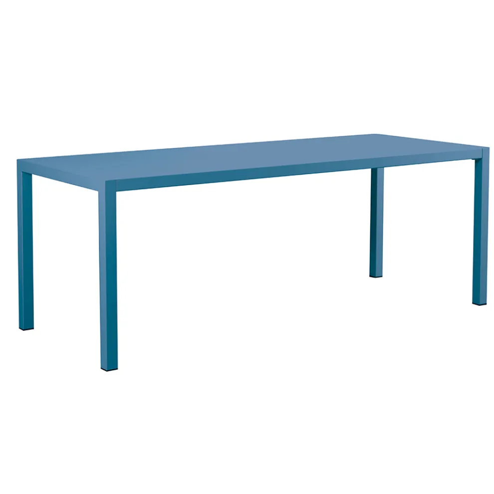 Rechteckiger Gartentisch aus verzinktem Stahl Made in Italy - Azul