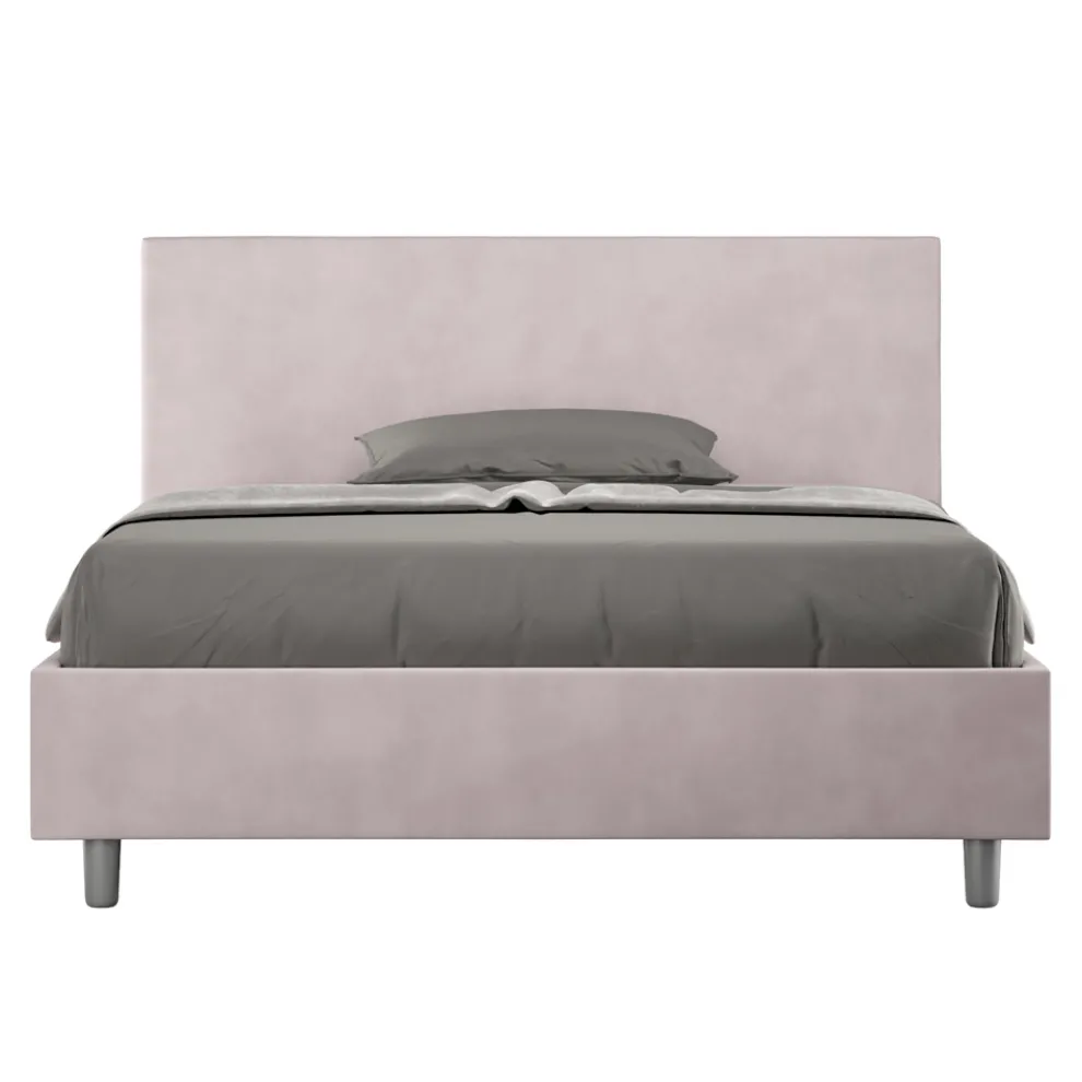 Doppelbett 140x200 cm mit Mikrofaser-Kopfteil Made in Italy - Pallone