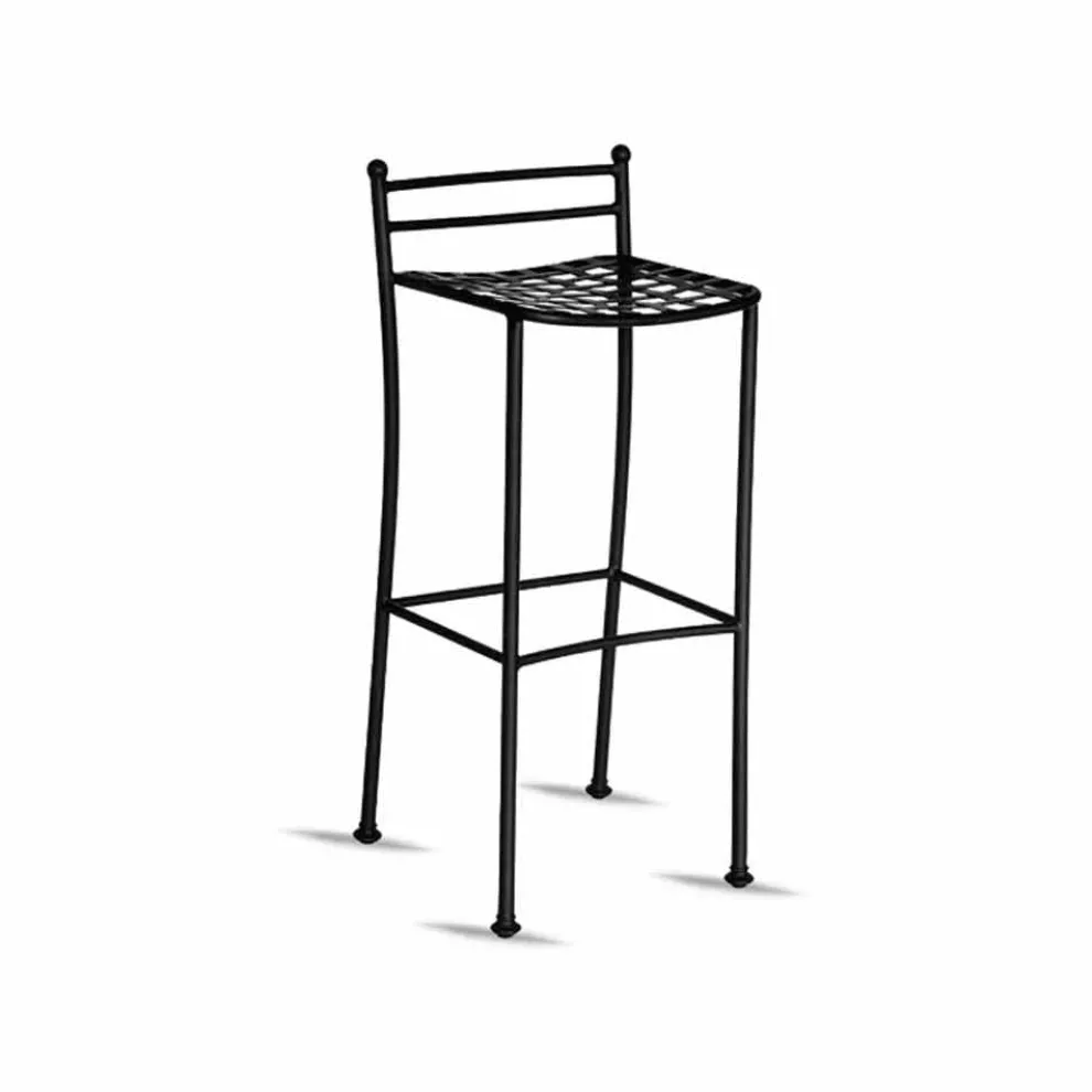 Outdoor-Hocker aus Graphiteisen, handgefertigt in Italien - Zito