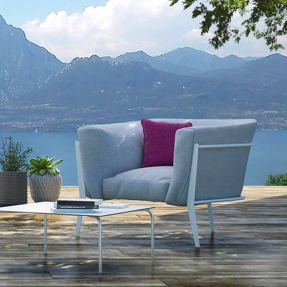 Moderner und in Italien hergestellter Design-Sessel für den Außen- oder Innenbereich - Carminio1