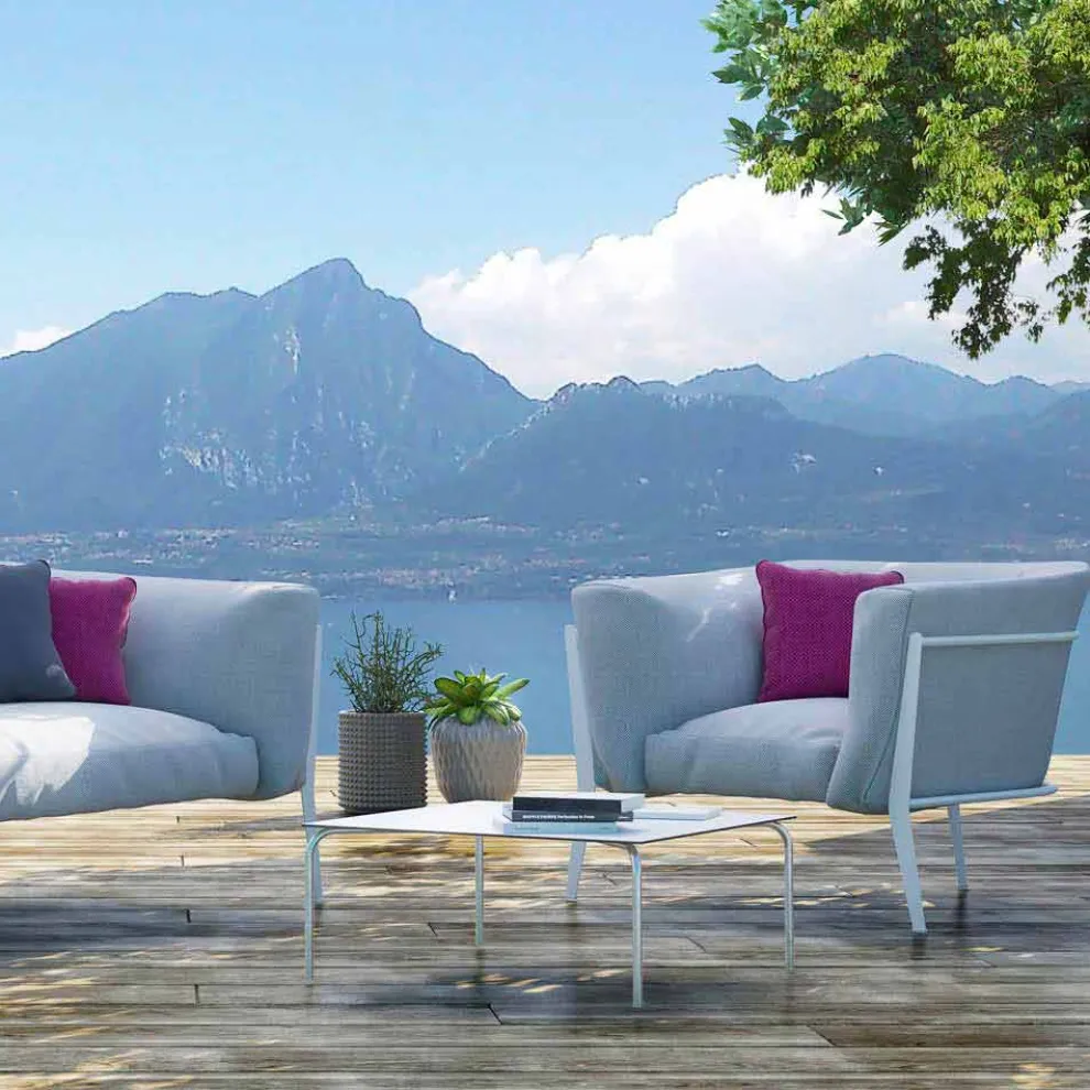 Moderner und in Italien hergestellter Design-Sessel für den Außen- oder Innenbereich - Carminio1