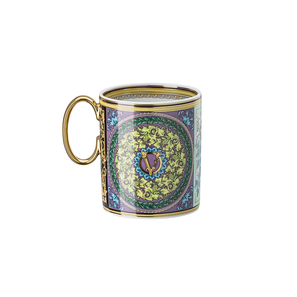 Rosenthal Versace Barocco Mosaic 4 Gläser mit Porzellanhenkel - Mosaik