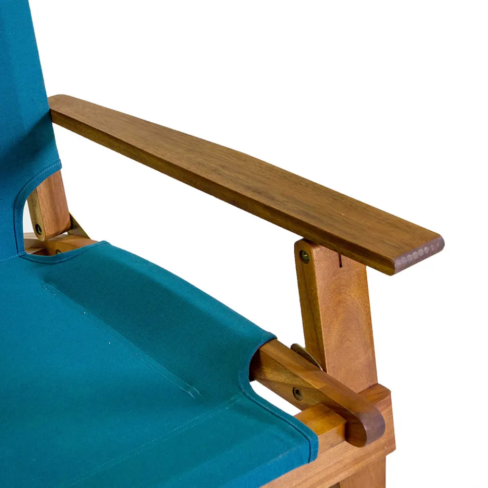 Sessel aus Akazienholz und Baumwoll-/Polyester-Mischgewebe - Bottega