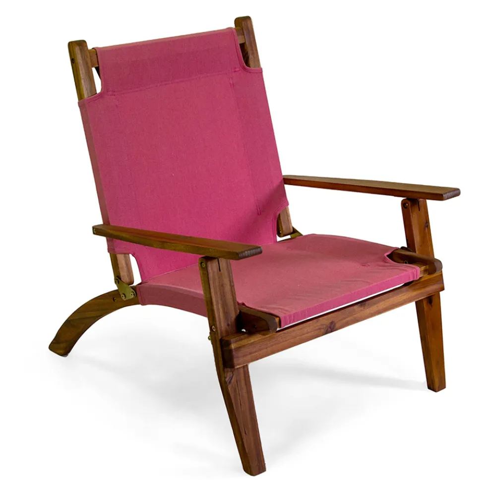 Sessel aus Akazienholz und Baumwoll-/Polyester-Mischgewebe - Bottega