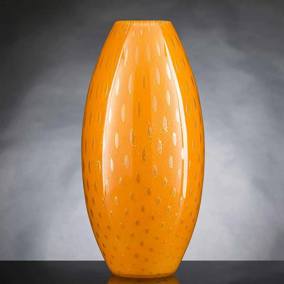 Indoor-Vase aus farbigem Murano-mundgeblasenem Glas Made in Italy - Asper